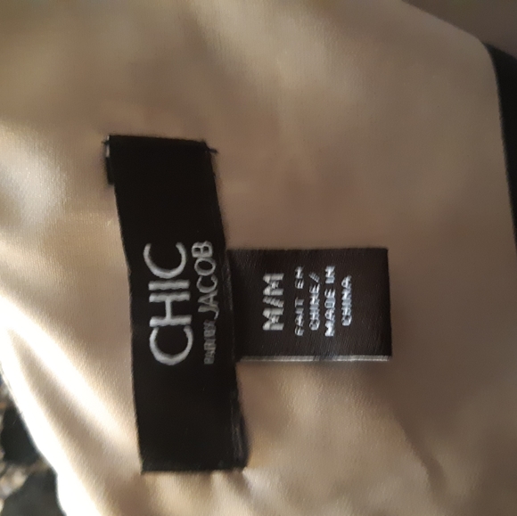 Chic by Jacob lace mini black dress, half sleeve Size M - Picture 2 of 11